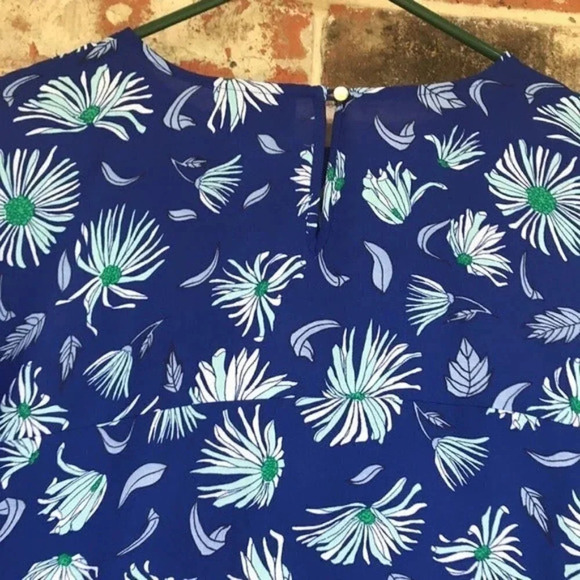 Liz Claiborne Floral Double Ruffle Sleeves Blouse - Picture 9 of 9